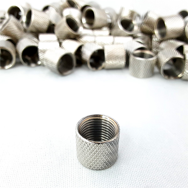Bulk Nickel Knurled Connector - Free Shipping